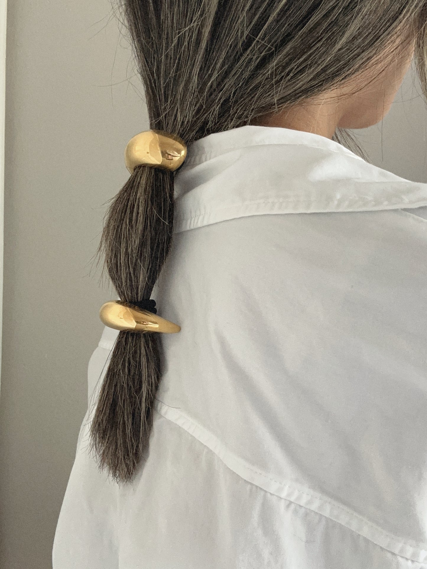 Gold width hair piece