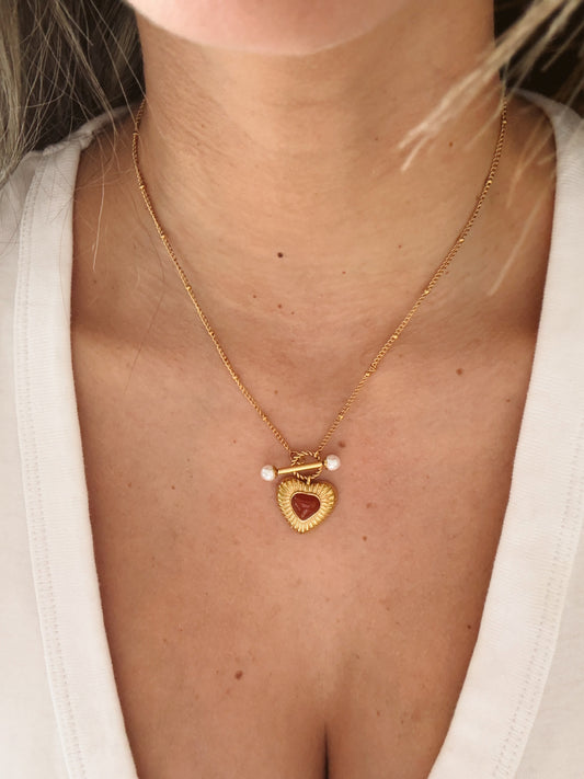 Red heart necklace